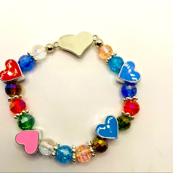 Bracelet Hearts  Beads and Enamel Hearts! - Picture 4 of 11